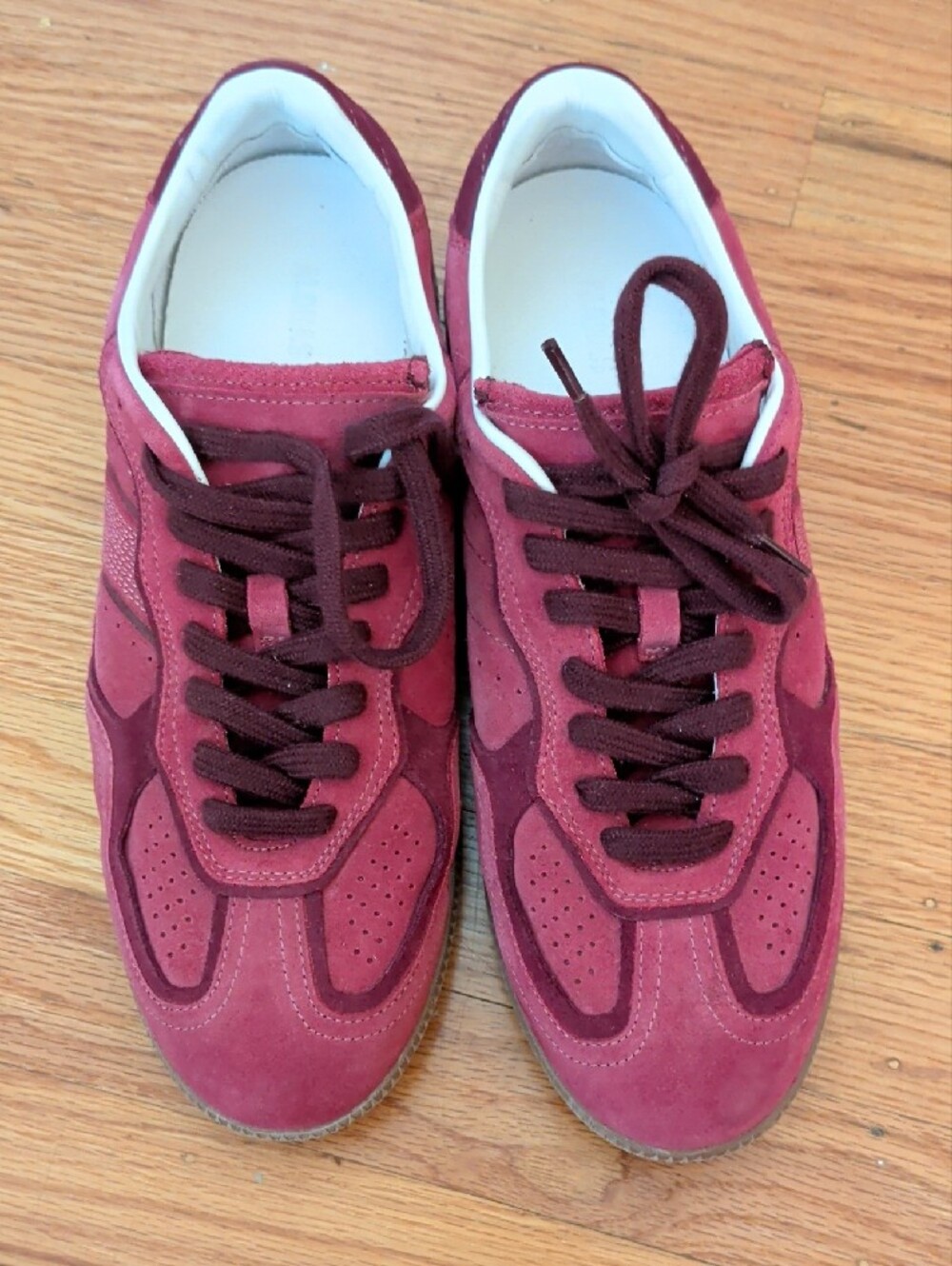 ALOHAS Burgundy Suede Unisex Sneakers Size 8 Men/ Size 10 Women - Picture 4 of 9
